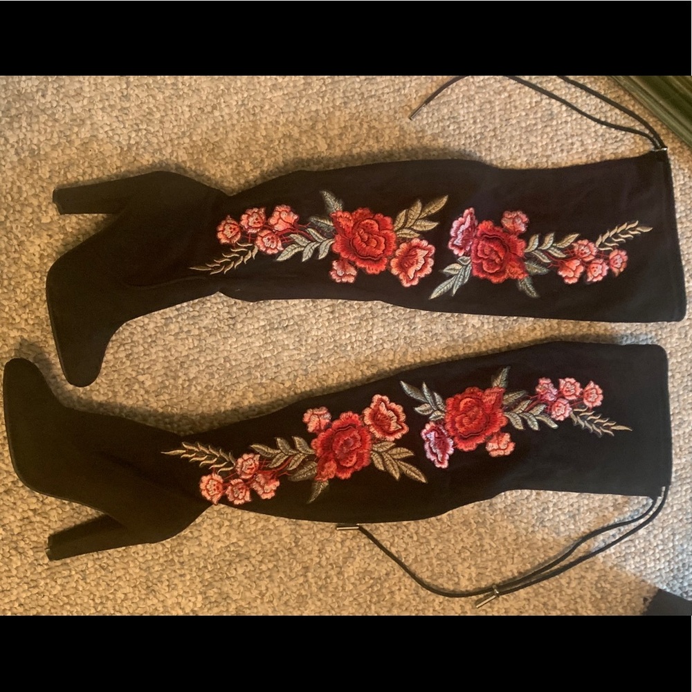 Black over the knee boots